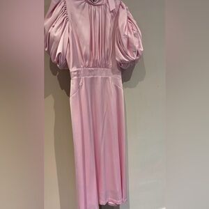 Chic Long Sleeve Pink Dress